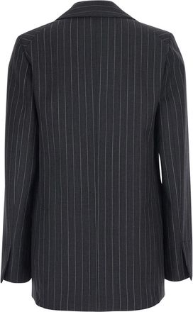 Semicouture Womens Jacket Carmen Grey Wool-Blend Blazers