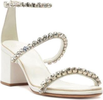 Alexandre Birman Alexa Crystal Strap Sandal in White at Nordstrom, Size 11.5