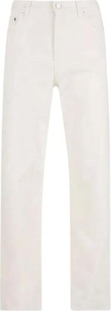 Gucci Denim Broek Met Metalen Horsebit Detail - Dames - Jeans - Wit - Maat: W33 Denim