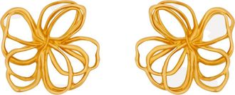 Oscar De La Renta Wire Flower Stud Earrings in Gold at Nordstrom