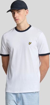 Lyle & Scott Lyle And Scott Mens Ringer Cotton Crew Neck T-Shirt - White - Size: 34