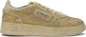 Autry Medalist Low Crystal Sneakers & Slip-On Beige-Donna