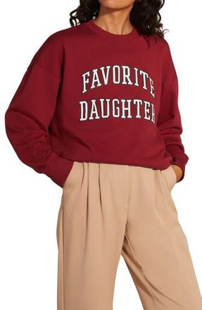 Favorite Daughter Collegiate Cotton Blend Sweatshirt in Collegiate Red at Nordstrom, Size X-Large