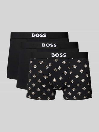 HUGO BOSS Regular Fit Boxershorts aus Baumwoll-Mix im 3er-Pack in Black, Größe XXL