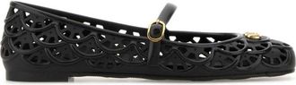 Valentino Garavani Schoenen, Dames, Zwart, 39 EU, Ondette Rubber Ballerina