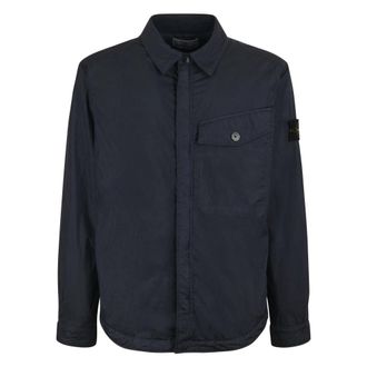 Stone Island Garment Dyed Crinkle Reps NY Jacket - Heren - Zomerjassen - Blauw - 2XL - Nylon - Jassen