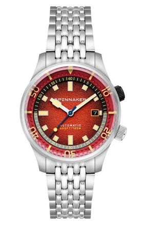 Spinnaker Bradner Automatic Watch in Red at Nordstrom