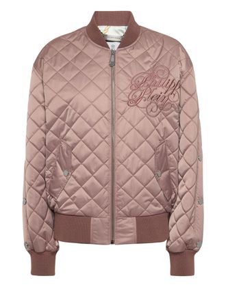 Philipp Plein Nylon Oversize Bomber Matelasse Diamond Signature