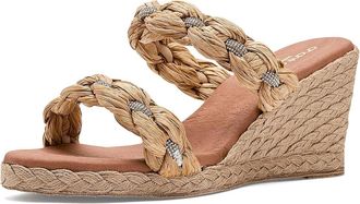 Andr&eacute; Assous Nolita Raffia Womens Shoes Natural/Crystal : 11 M, Textile