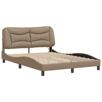 vidaXL Vidaxl - Bed Frame with led without Mattress Hvar Cappuccino 140x200 cm