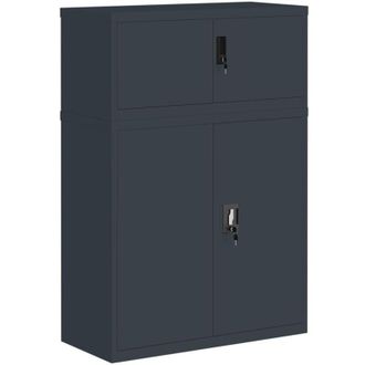 vidaXL File Cabinet Anthracite 90x40x130 cm Steel Vidaxl