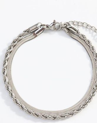 Mint & Lily Essential Layered Bracelet in Silver at Nordstrom
