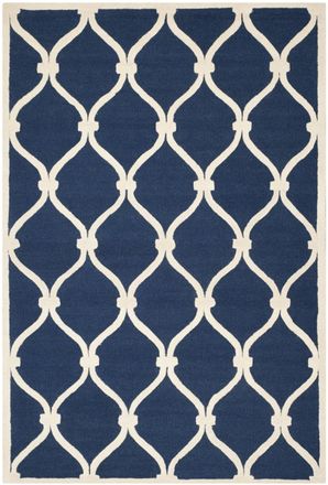Safavieh Alfombra lana blu scuro/neutrale 183 x 274 cm