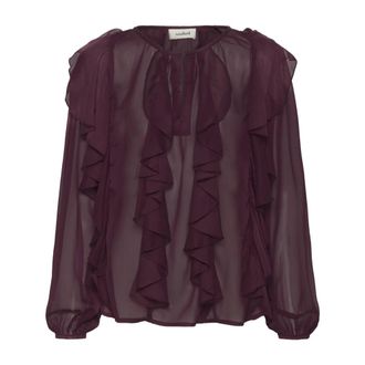 Soaked In Luxury Overhemden, Dames, Paars, XS, Blouses