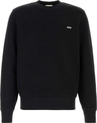 Autry Sweatshirt met geborduurd logo - Heren - Sweatshirts - Zwart - XL - Katoen - Hoodies & sweatvesten
