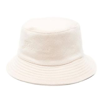 Jacquemus Hats, female, Beige, Size: 58 CM Le Bob Cachemiro Hat