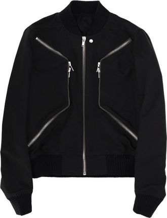 Rick Owens Heizer Flight Cropped Black Jacket