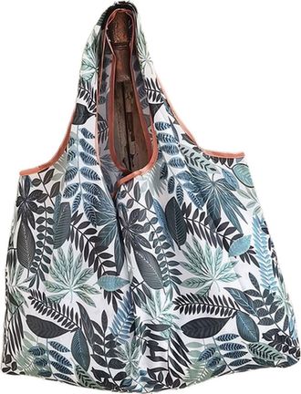 Generic Large Capacity Shopping Bag for Supermarket and Daily Household Use sturdy Foldable Reusable Tote for Homemakers and Office Workers (Green,22.83&times;19.69