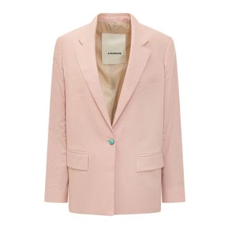 A Paper Kid Blazers, female, Pink, Size: XS Linnen Jacket