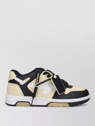 Off-white low sneakers contrast panels perforated toe rubber