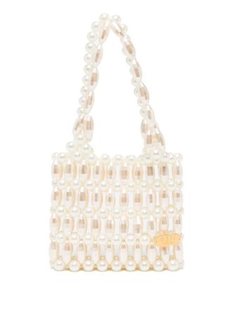 0711 pearl-embellished tote bag - women - Pearl - OS - Yellow