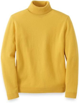 Paul Fredrick Cashmere Turtleneck Sweater in Gold at Nordstrom, Size X-Large