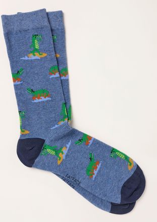 Fat Face FatFace Blue Surfing Crocodile Socks