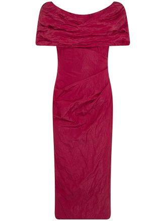 Magda Butrym Midi Naked Shoulder Dress