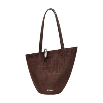 Jacquemus Shoulder Bags, female, Brown, Size: ONE SIZE Le Bambola Moyen Bucket Bag