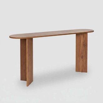 M&S Collection Consolle ingresso design minimal ovale Sira - Rovere