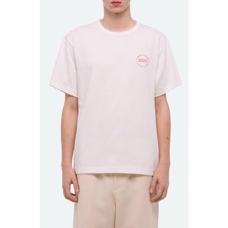 Helmut Lang Stamp Cotton Graphic T-Shirt in Optic White at Nordstrom, Size X-Large