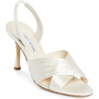 Manolo Blahnik Vierasan Slingback Sandal in Light Cream at Nordstrom, Size 10.5Us