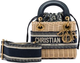 Dior Pre-owned Dior Mini Wicker Oblique Lady Dior Ladies 1GU8V7OLP6TSGMZA