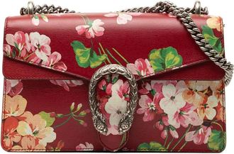 Gucci Pre-owned Cross Body Bags, female, Red, Size: ONE SIZE Pre-owned Vintage Floral Print Dionysus Shoulder Bag
