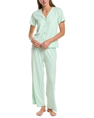 Tommy Hilfiger 2Pc Sleep Pant & Cardigan Set