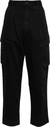 Semicouture tapered-leg cargo trousers - women - Elastane/Cotton - 38 - Black