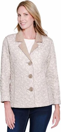 Multiples Reversible Quilted Jacket In Soft White
