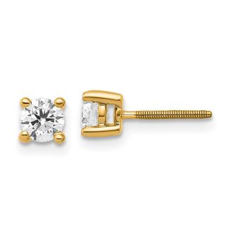 Diamond2Deal 14k Yellow Gold 1/2 ctw Lab Grown Diamond Screwback Stud Earrings