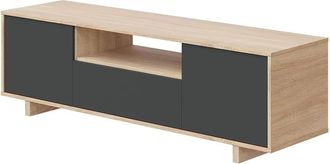 HOGAR 24 M&oacute;dulo bajo 3 puertas y 1 estante. roble canadian y gris antracita