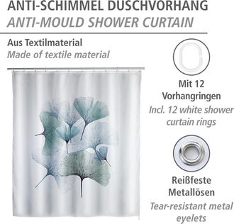 WENKO Duschvorhang »Ginkgo Anti-Schimmel« Breite 180 cm