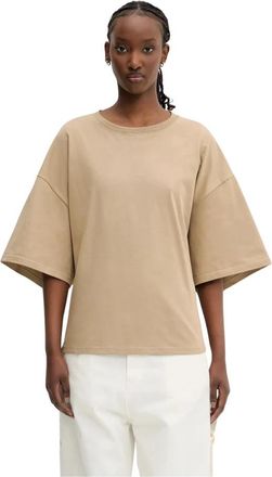 Darkpark Doyle T-shirt - Dames - T-shirts - Beige - XS - Katoen - Tops
