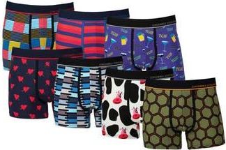 Unsimply Stitched 7-Pack Assorted Stretch Cotton Trunks in Blue Purple Orange at Nordstrom Rack, Size Xx-Large