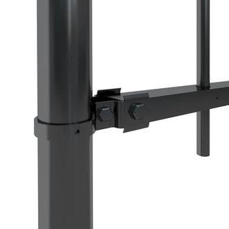 Berkfield Home Elegant Garden Fence with Spear Top Steel 13.6x0.8 m Black