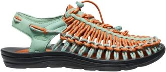 Keen Granietgroen/Goudkleurige Vlam Sandalen - Dames - Sandalen - Veelkleurig - 41 EU - Schoenen
