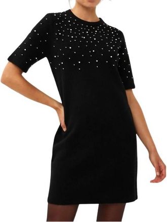 Esqualo Pearl Mini Dress In Black