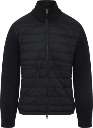 Moncler Black Stand Collar Logo Jacket