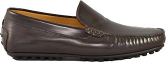 A.Testoni Schoenen - Heren - Loafers - Bruin - 41 1/2 EU - Leer - Schoenen