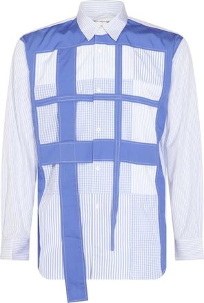 Comme Des Garçons Camicia con design patchwork - Blu