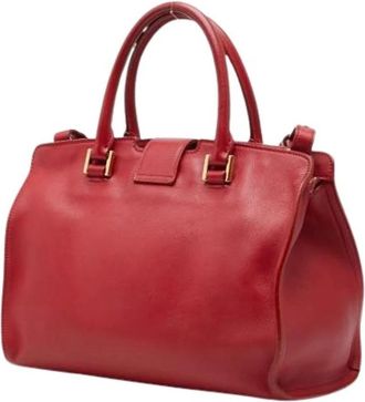 Saint Laurent Pre-owned Vintage Schoudertas - Dames - Vintage Handtas - Rood - ONE Size - Leer - Vintage