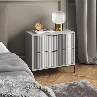 Vicco Mesilla De Noche Eliza, Gris, 66 X 60 Cm Vicco